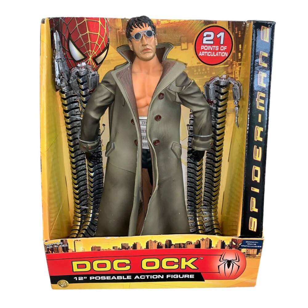 Doc Ock Poseable 12" Figure ToyBiz Spiderman 2 Maguire 2004 Marvel 21 PtsOfArtic